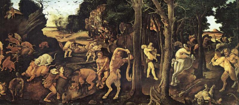 Piero di Cosimo A Hunting Scene Norge oil painting art